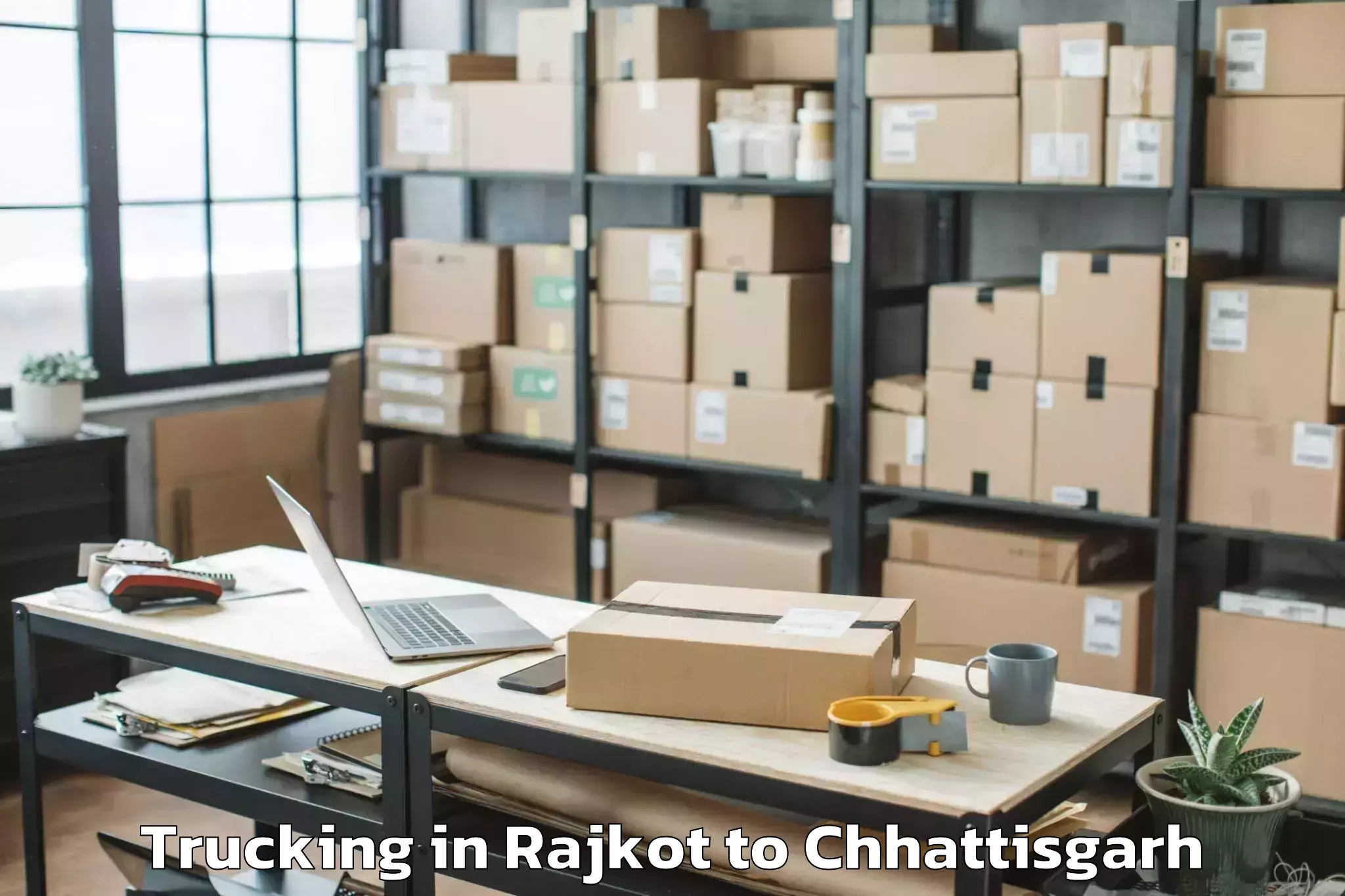 Book Rajkot to Bargidih Trucking Online